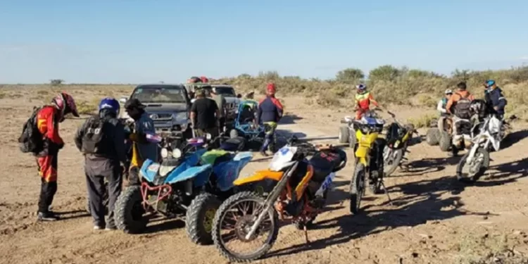 Travesía de motociclistas en el desierto terminó con un operativo de rescate en el este sanjuanino