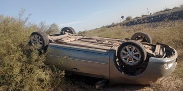 Padre e hijo protagonizaron un impactante vuelco en la Ruta 20