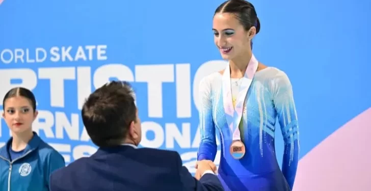 Sara Toia, finalista mundial en patinaje artístico, representará a San Juan en Italia