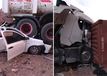 Fatal accidente entre dos camiones y un auto en la Ruta 7: hay dos fallecidos
