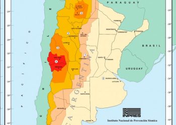 Mapa del INPRES: San Juan figura en la zona de “muy elevada” peligrosidad sísmica
