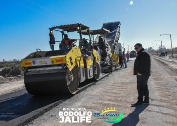 Jalife supervisó el avance de una obra clave para los vecinos de 25 de Mayo