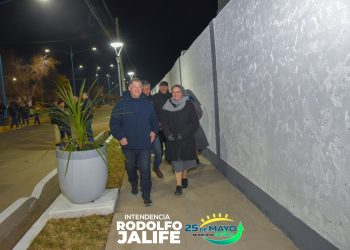 Jalife inauguró una obra clave frente a una escuela en 25 de Mayo