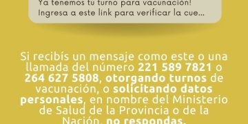 El Ministerio de Salud de San Juan advierte sobre intentos de estafa por WhatsApp y llamadas telefónicas