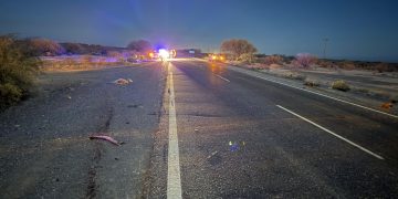 Ruta 20: Conocido comerciante chocó con animales sueltos y destrozó su camioneta
