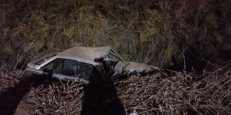 Despertó en el horror: conductor sanjuanino volcó tras quedarse dormido