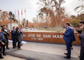 Orrego inauguró una transformación clave en el Parque de Mayo en homenaje a San Martín