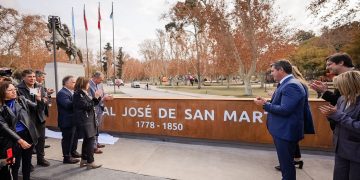Orrego inauguró una transformación clave en el Parque de Mayo en homenaje a San Martín