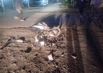 Impactante accidente en Caucete: un motociclista de 25 años fue hospitalizado