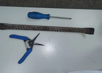 Con una barreta y una tijera, sorprendieron a jóvenes dañando una casa en Caucete