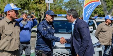 Marcelo Orrego presentó la nueva flota de móviles comunales de Santa Lucía