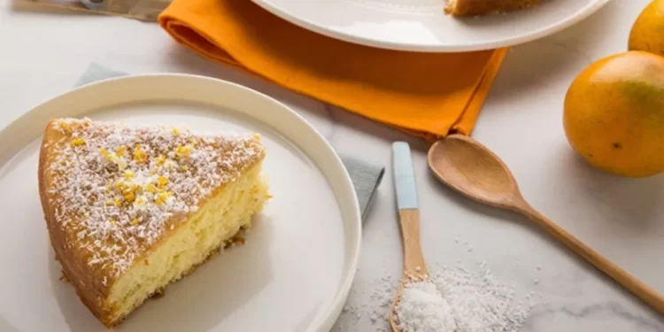 Delicioso bizcochuelo de naranja y coco