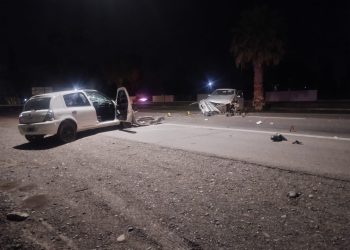 Choque frontal en la Ruta 20 dejó tres hospitalizados en 9 de Julio