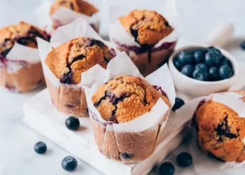 Deliciosa receta de muffins con arándanos
