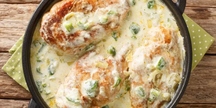Delicioso pollo a la crema