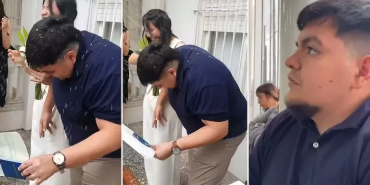 Un casamiento terminó mal: al novio le entró un grano de arroz en el oído y terminó en la guardia