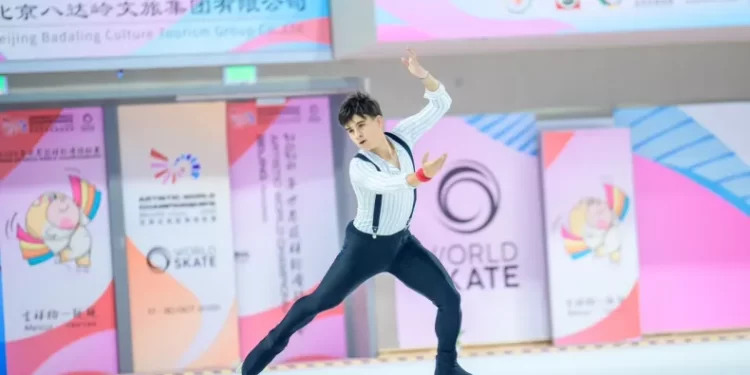 Orgullo sanjuanino en China: Ignacio Salas compite en el Mundial de Patinaje Artístico en Beijing