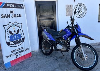 Recuperan una moto robada escondida en una finca de Caucete