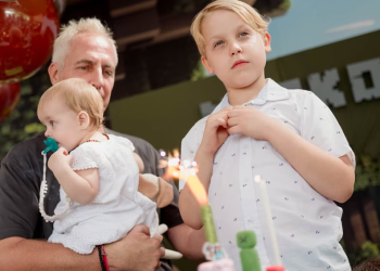 Marley festejó el cumpleaños de Mirko con una fiesta al aire libre