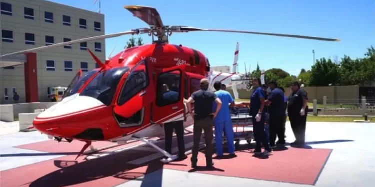 Operativo sanitario de urgencia: trasladaron en helicóptero a un recién nacido desde Jáchal
