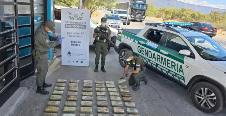 Cae cargamento de 65 kilos de marihuana en un colectivo que tenía a San Juan como escala