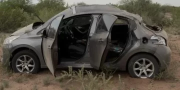 Límite San Juan–La Rioja: un bache provocó un accidente vial en la Ruta 141