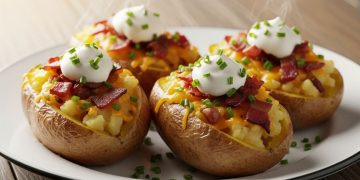 Receta fácil de papas rellenas crocantes por fuera y cremosas por dentro