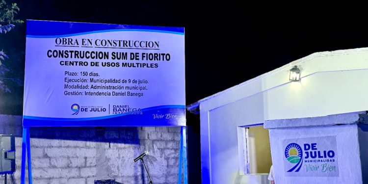 Más obras en 9 de Julio: Fiorito estrenó iluminación LED y avanza el futuro SUM