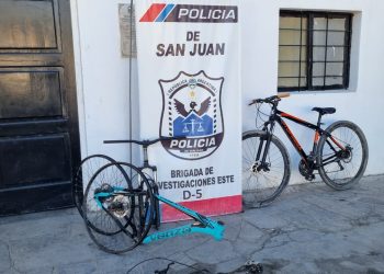 Operativo en Caucete: recuperan bicicletas robadas y desmanteladas