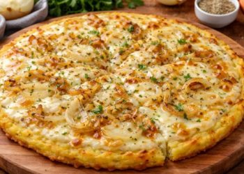 Pizza de fugazzetta sin harina: receta fácil, rápida y súper esponjosa