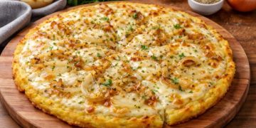 Pizza de fugazzetta sin harina: receta fácil, rápida y súper esponjosa