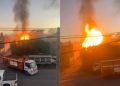 Impactante incendio: explota un depósito de garrafas y genera pánico entre vecinos