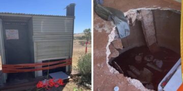 Una mujer cayó en un pozo de excrementos y estuvo atrapada más de tres horas