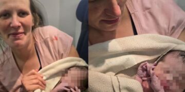 Increíble parto en el aire: una mujer dio a luz en un avión