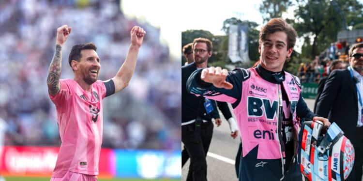 Franco Colapinto conoció a Lionel Messi en Miami y la foto se hizo viral