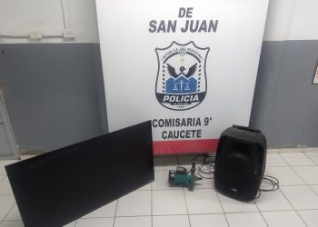 Recuperan objetos robados en Caucete