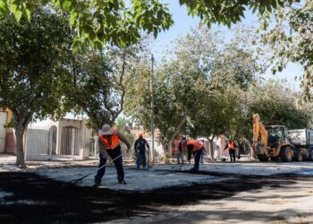 Obras en marcha en Caucete: más de 50 mil m² de calles serán pavimentadas