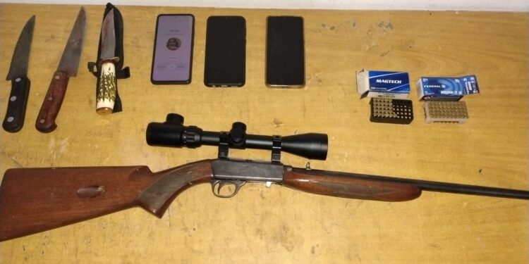 Ullum: detienen a tres hombres con guanacos faenados y un arma ilegal en Ruta 149