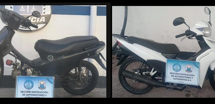 Recuperan dos motocicletas robadas en operativos en Capital y Pocito