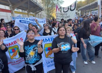 Daniela Rodríguez acompañó la marcha universitaria en defensa de la educación pública