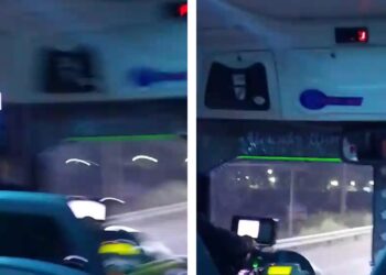 Grave denuncia: captan a un chofer usando el celular mientras manejaba por Ruta 40