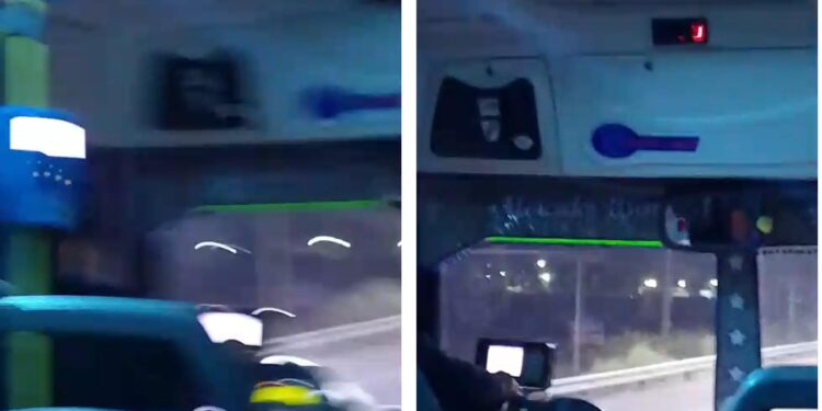 Grave denuncia: captan a un chofer usando el celular mientras manejaba por Ruta 40