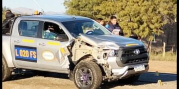 Ruta 40: una camioneta de servicios mineros chocó contra un caballo
