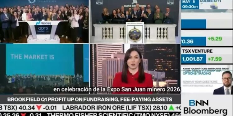 Histórico: San Juan abrió la Bolsa de Toronto y quedó en el centro de la minería mundial