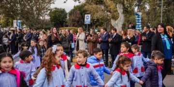 Santa Lucía celebró el 25 de Mayo con el tradicional desfile de los jardines municipales