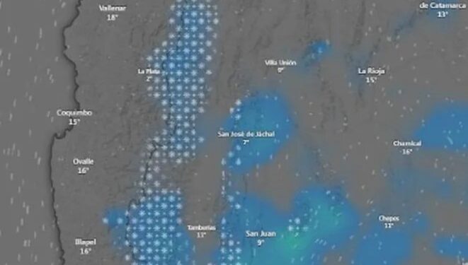 Alarma en San Juan: llega el día más frío del 2026 con lluvias, viento y nieve