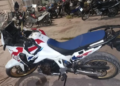 Robo a mano armada en Pocito: Delincuentes le robaron una Honda África Twin