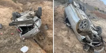 Dramático vuelco en Iglesia: un automóvil terminó destrozado