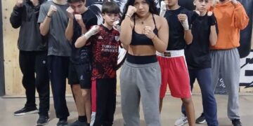 Festival de Box de los Barrios en el Club Julio Mocoroa