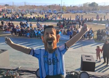 Albardón vivió una gran fiesta familiar para alentar a la Selección Argentina